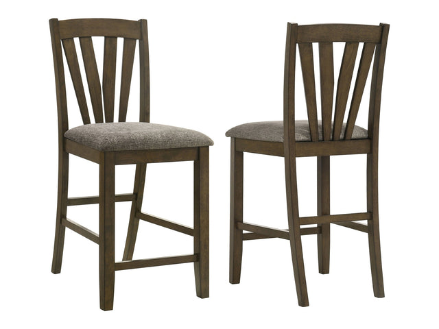 Canfield Brown Counter Height Chair (Set of 2) - Ornate Home