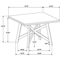 Canfield Brown Counter Height Dining Table - Ornate Home