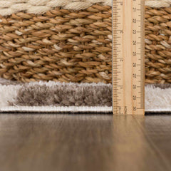 Canika Brown Washable Checkered Area Rug - Ornate Home