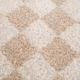 Canika Checkered Cream Washable Area Rug - Ornate Home