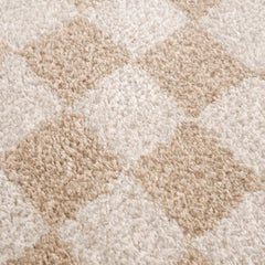 Canika Checkered Cream Washable Area Rug - Ornate Home