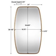 Canillo Antiqued Gold Mirror - Ornate Home