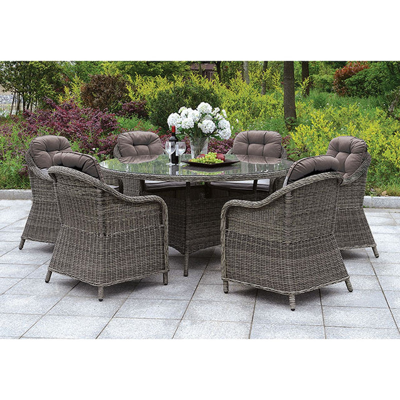 Canistota Gray Outdoor Arm Chair (Set of 2) - Ornate Home