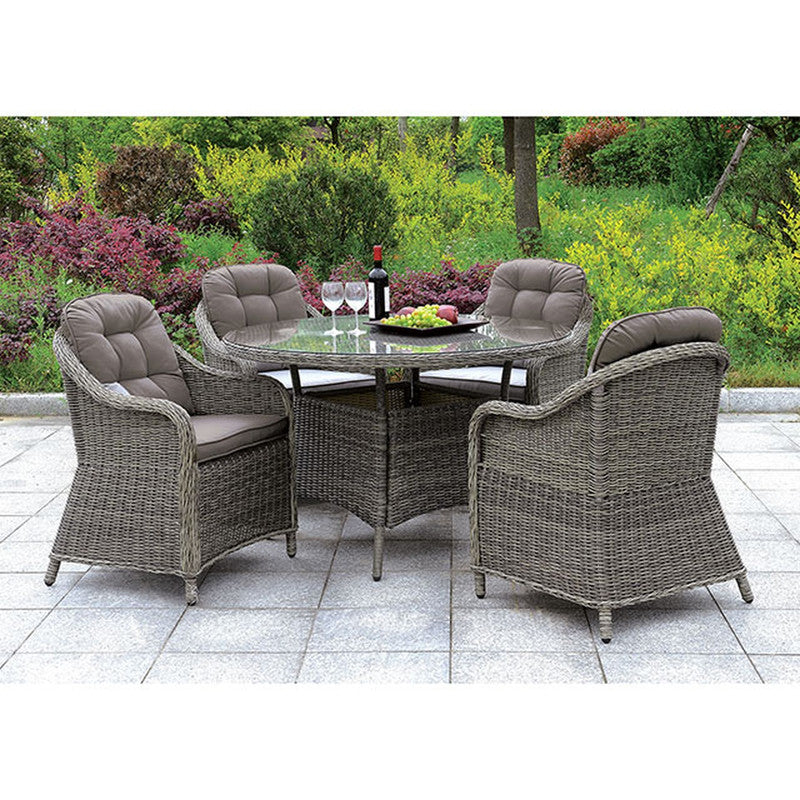Canistota Gray Outdoor Arm Chair (Set of 2) - Ornate Home