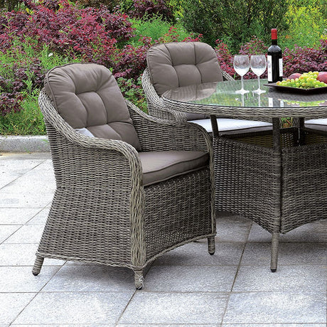 Canistota Gray Outdoor Arm Chair (Set of 2) - Ornate Home