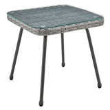 Cannes Patio 2-Person Seating Group with End Table with Cream Cushions - Ornate Home