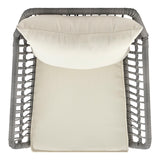 Cannes Patio 2-Person Seating Group with End Table with Cream Cushions - Ornate Home