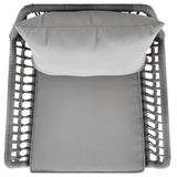 Cannes Patio 2-Person Seating Group with End Table with Grey Cushions - Ornate Home