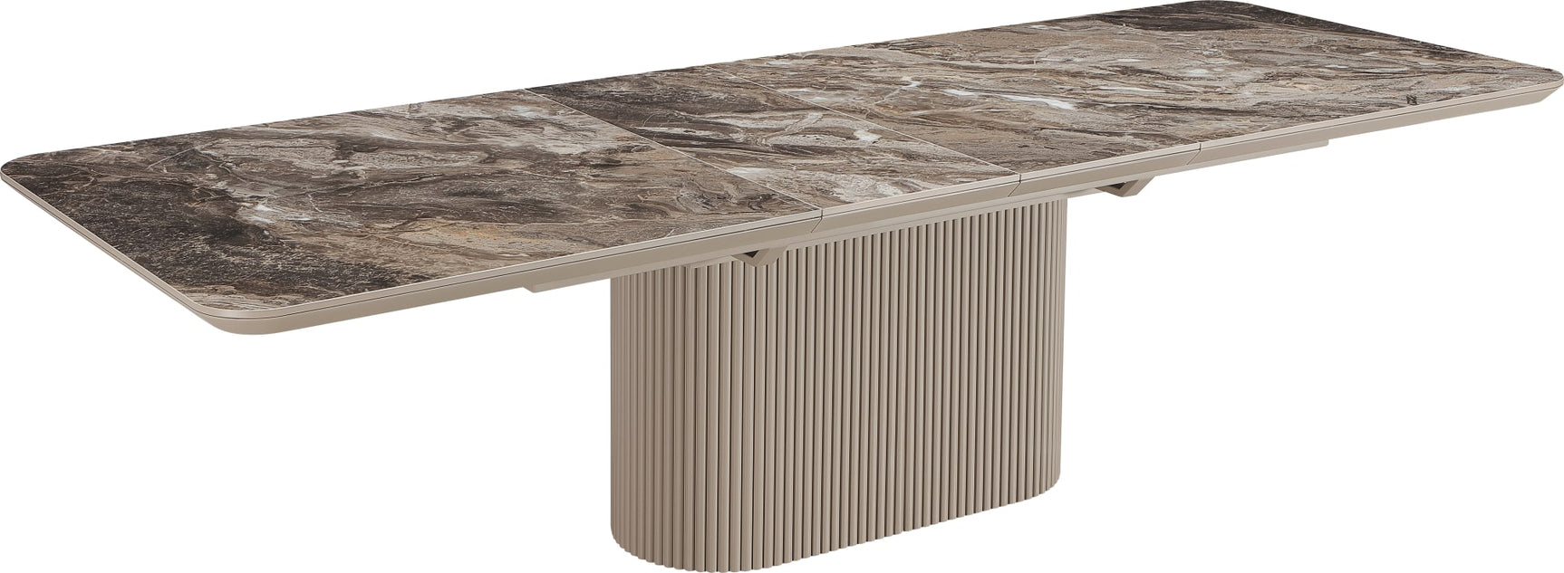 Cannon Minerals/Taupe Double Extension Dining Table - Ornate Home