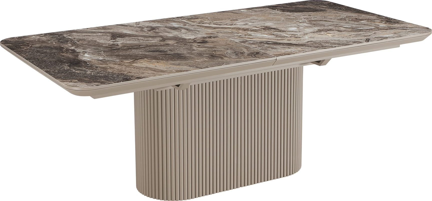 Cannon Minerals/Taupe Double Extension Dining Table - Ornate Home