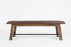 Cannon Valley Distressed Brown Bench - Ornate Home