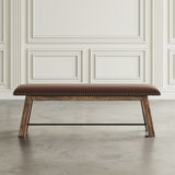 Cannon Valley Distressed Brown Bench - Ornate Home
