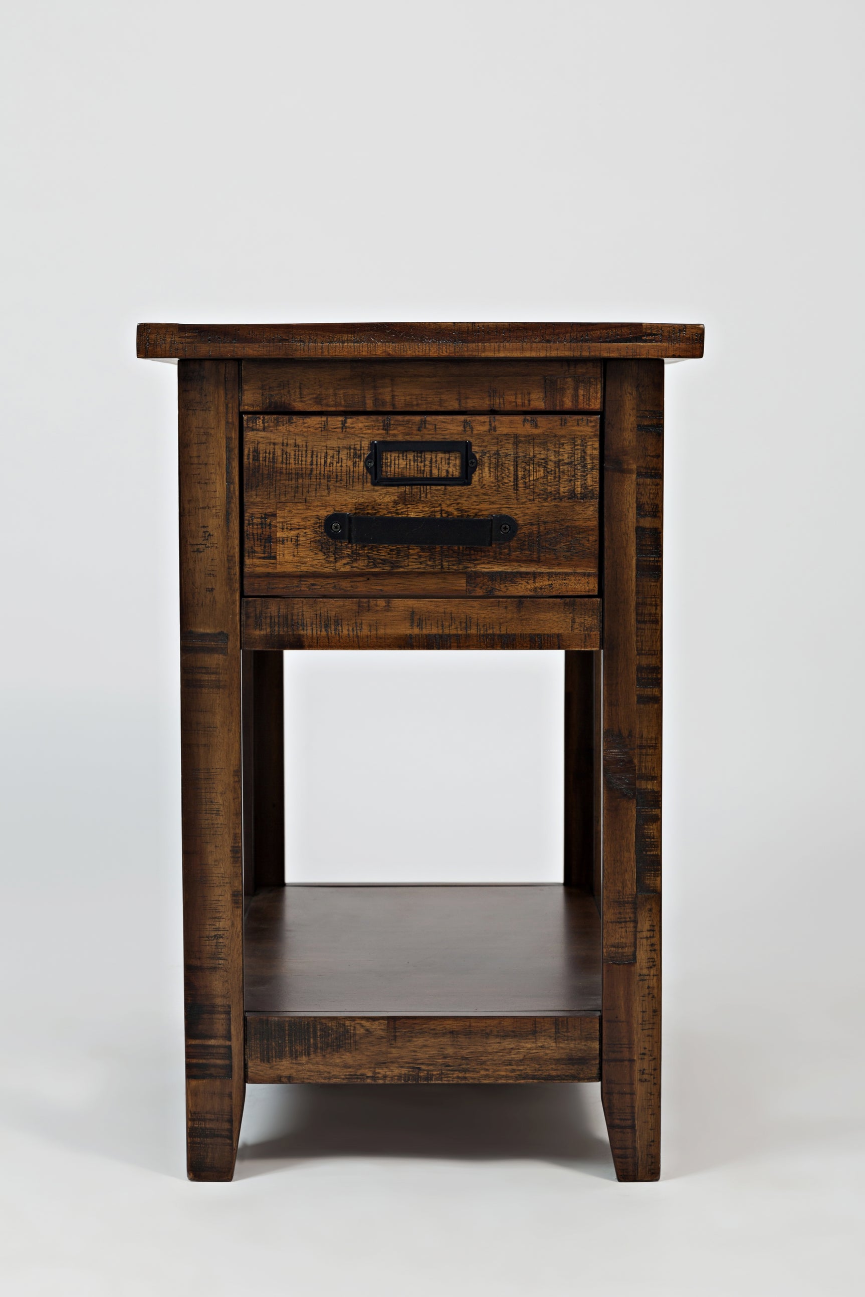 Cannon Valley Distressed Brown Chairside Table - Ornate Home