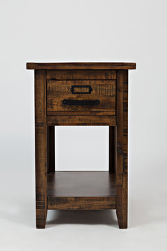 Cannon Valley Distressed Brown Chairside Table - Ornate Home