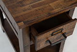 Cannon Valley Distressed Brown Chairside Table - Ornate Home