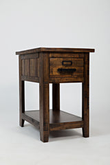 Cannon Valley Distressed Brown Chairside Table - Ornate Home