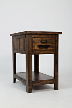 Cannon Valley Distressed Brown Chairside Table - Ornate Home