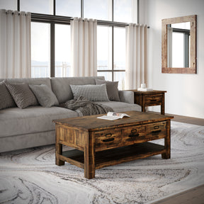 Cannon Valley Distressed Brown Cocktail Table - Ornate Home