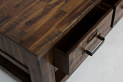 Cannon Valley Distressed Brown Cocktail Table - Ornate Home