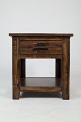 Cannon Valley Distressed Brown End Table - Ornate Home
