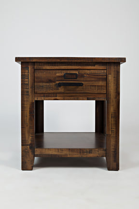 Cannon Valley Distressed Brown End Table - Ornate Home