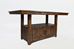 Cannon Valley Distressed Brown High/Low Dining Table - Ornate Home