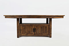 Cannon Valley Distressed Brown High/Low Dining Table - Ornate Home