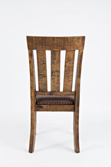 Cannon Valley Distressed Brown Slat Back Dining Chair (Set of 2) - Ornate Home