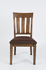 Cannon Valley Distressed Brown Slat Back Dining Chair (Set of 2) - Ornate Home