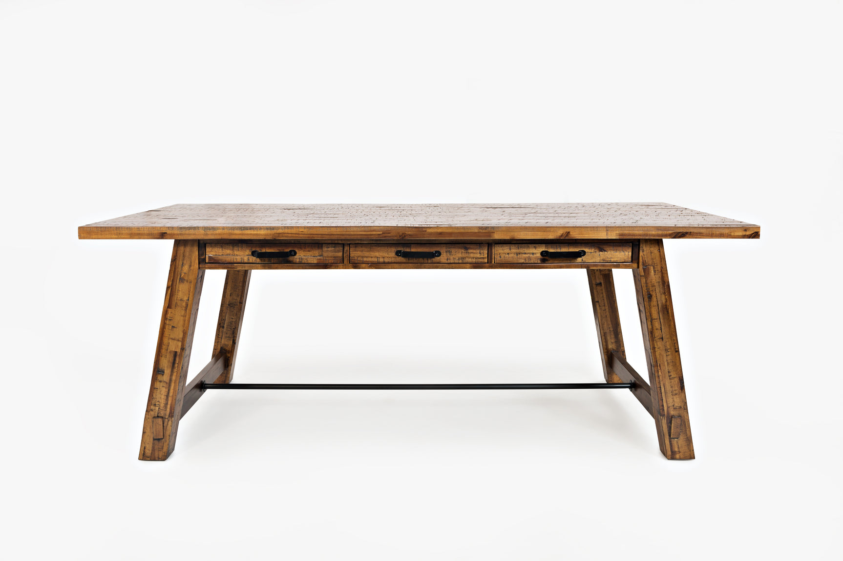 Cannon Valley Distressed Brown Trestle Dining Table - Ornate Home