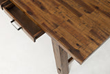 Cannon Valley Distressed Brown Trestle Dining Table - Ornate Home