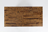Cannon Valley Trestle Distressed Brown Cocktail Table - Ornate Home