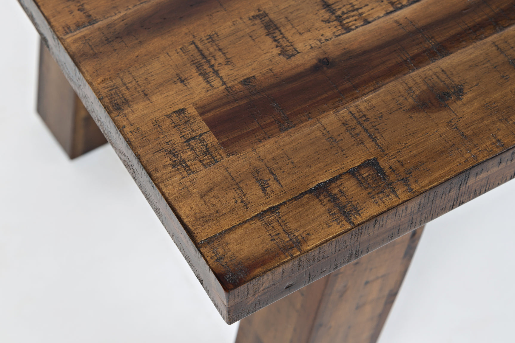 Cannon Valley Trestle Distressed Brown Cocktail Table - Ornate Home