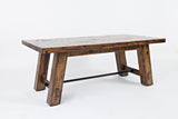 Cannon Valley Trestle Distressed Brown Cocktail Table - Ornate Home