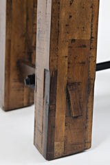 Cannon Valley Trestle Distressed Brown End Table - Ornate Home