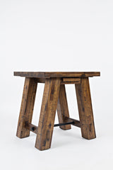 Cannon Valley Trestle Distressed Brown End Table - Ornate Home