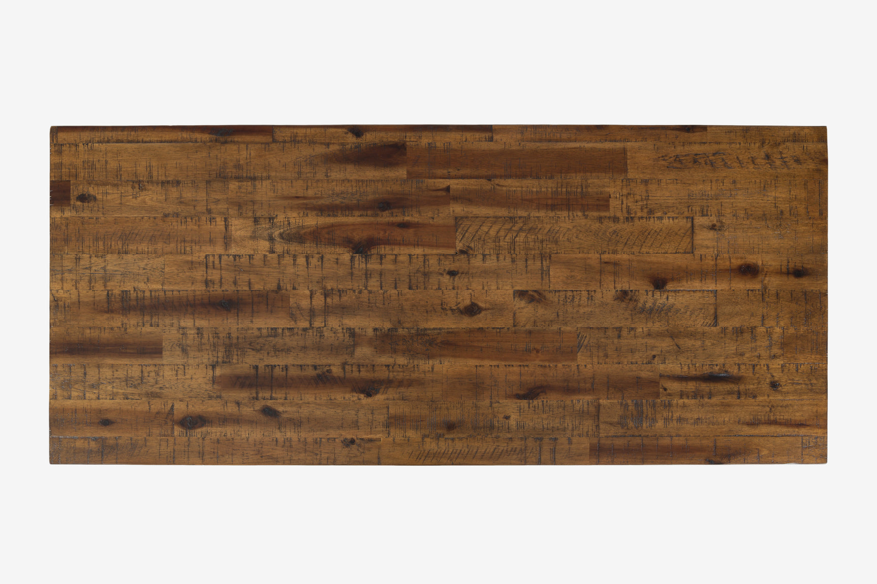 Cannon Valley Trestle Distressed Brown Sofa Table - Ornate Home
