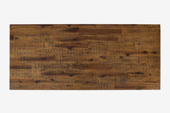 Cannon Valley Trestle Distressed Brown Sofa Table - Ornate Home