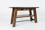 Cannon Valley Trestle Distressed Brown Sofa Table - Ornate Home