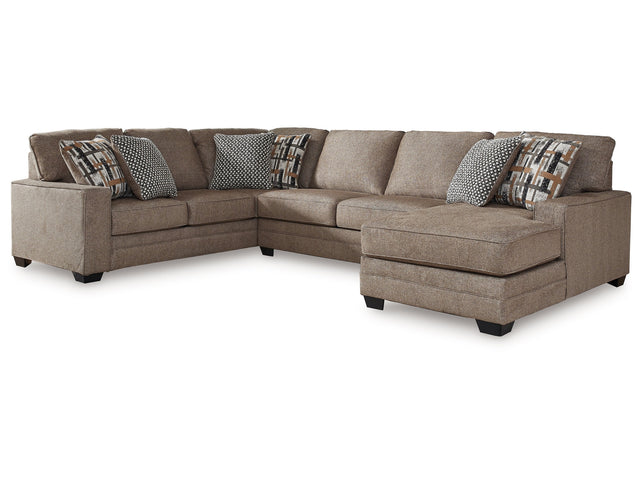 Cannonbrook Nutmeg 3-Piece Sectional with Chaise - Ornate Home