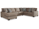 Cannonbrook Nutmeg 3 Piece Sectional with Chaise - Ornate Home