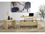 Canoga Light Oak 2-piece Lift Top Cocktail Coffee Table Set - Ornate Home