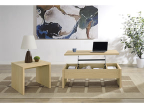 Canoga Light Oak 2-piece Lift Top Cocktail Coffee Table Set - Ornate Home