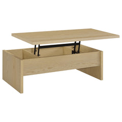 Canoga Light Oak 2-piece Lift Top Cocktail Coffee Table Set - Ornate Home