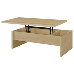 Canoga Light Oak 2-piece Lift Top Cocktail Coffee Table Set - Ornate Home