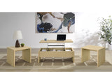 Canoga Light Oak 3-piece Lift Top Cocktail Coffee Table Set - Ornate Home