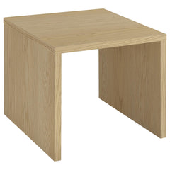 Canoga Light Oak Engineered Wood Accent Side End Table - Ornate Home