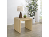 Canoga Light Oak Engineered Wood Accent Side End Table - Ornate Home