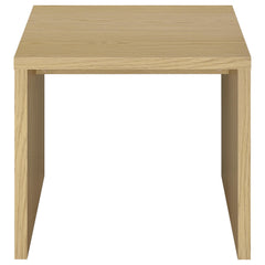 Canoga Light Oak Engineered Wood Accent Side End Table - Ornate Home