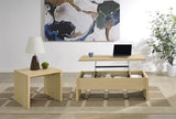 Canoga Light Oak Engineered Wood Lift Top Coffee Table - Ornate Home